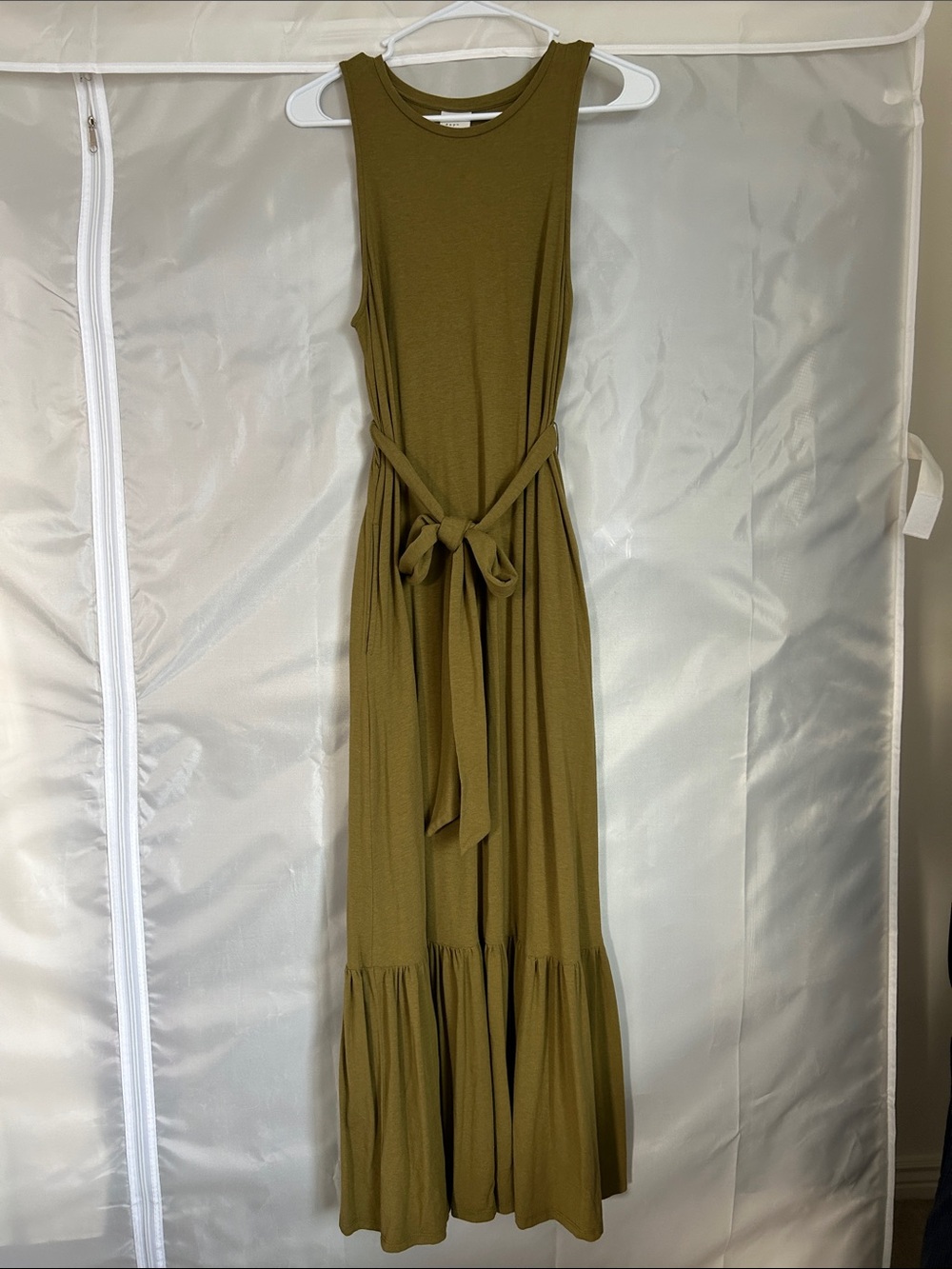 a new day Olive Tie-Front Sleeveless Maxi Dress